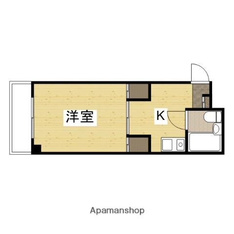 スバルU(1K/2階)の間取り写真