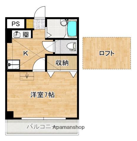 千田パレス(1K/4階)の間取り写真