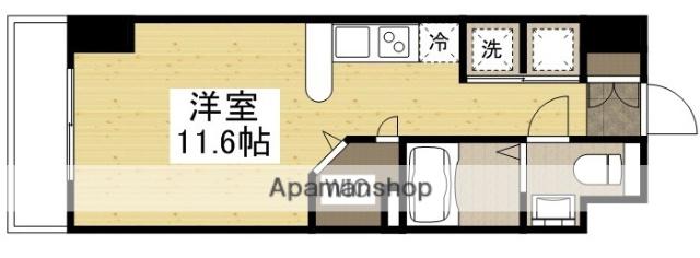 ノースワン庚午(ワンルーム/2階)の間取り写真