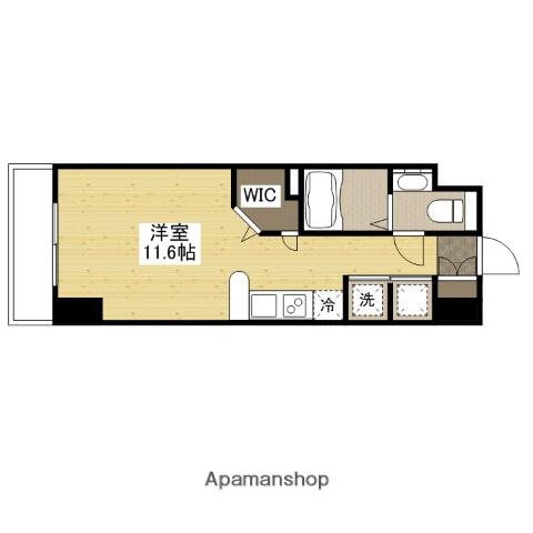 ノースワン庚午(ワンルーム/9階)の間取り写真