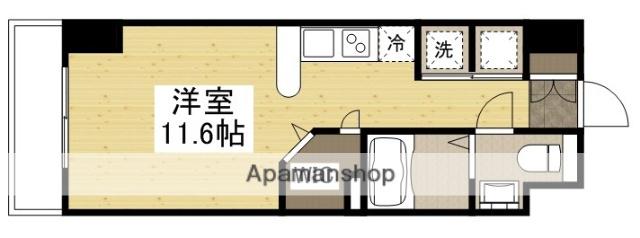 ノースワン庚午(ワンルーム/8階)の間取り写真