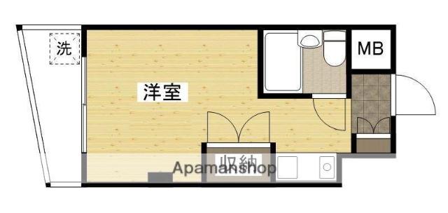 第三ファニー幸(ワンルーム/2階)の間取り写真