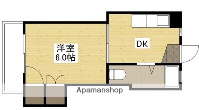 ヤマトビル(1DK/2階)の間取り写真