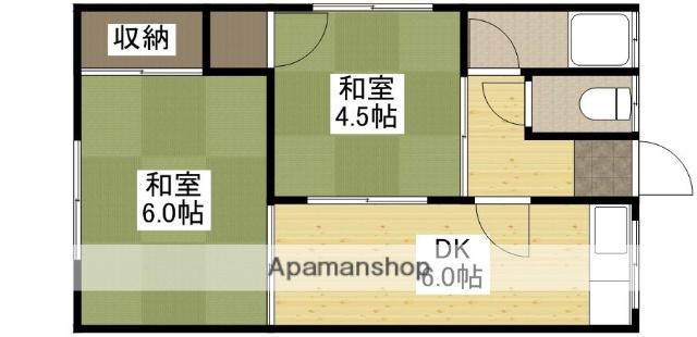 寿荘(2DK/1階)の間取り写真