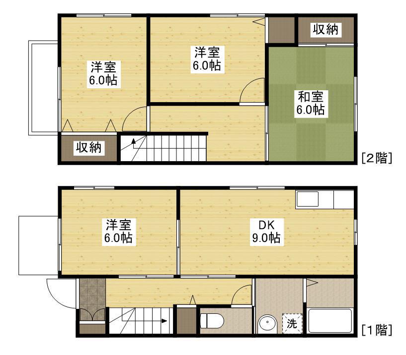 グランシェル　Ｃ棟(4DK)の間取り写真