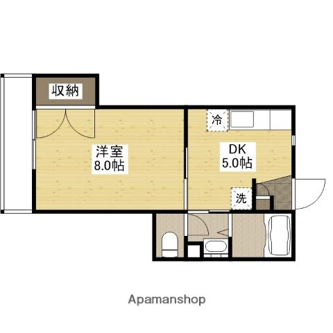 メゾン向陽(1DK/2階)の間取り写真