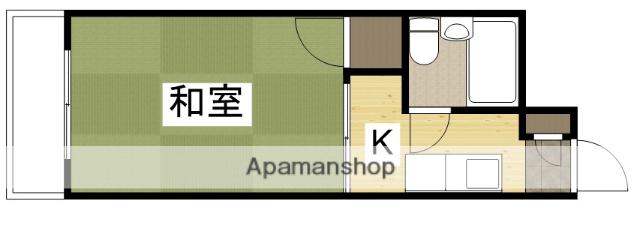 第一大下ビル(1K/3階)の間取り写真