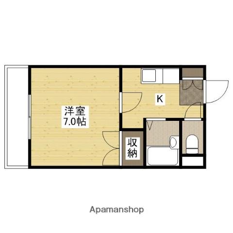 第二山口ビル(1K/1階)の間取り写真