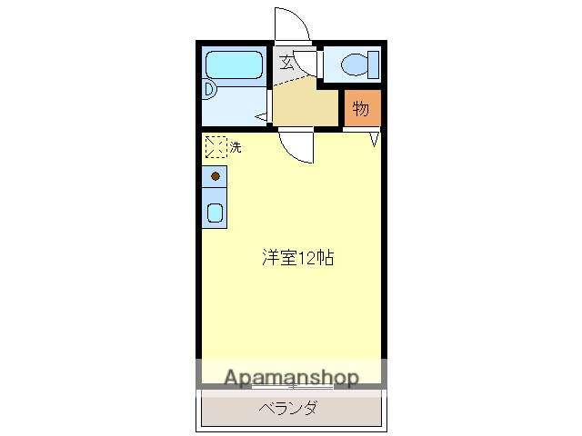 パステルクボ18(ワンルーム/2階)の間取り写真