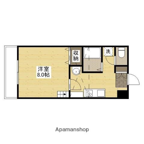 ベルドミールⅠ(1K/4階)の間取り写真