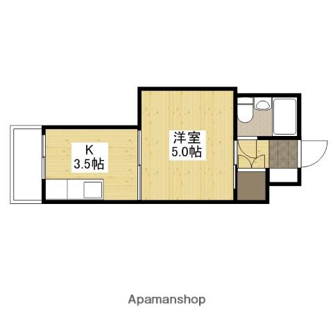 舟入松尾ビル(1K/6階)の間取り写真