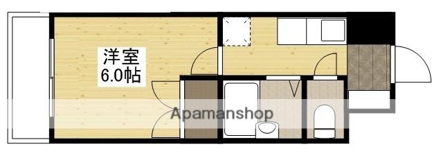 グランディールKY(1K/9階)の間取り写真