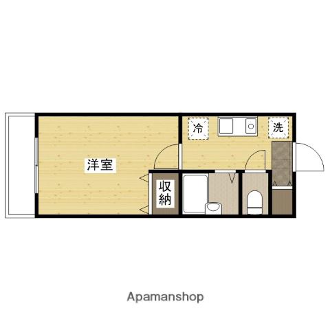 第12田中興産ビル(1K/3階)の間取り写真