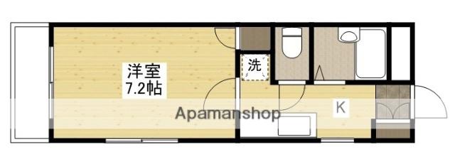 第二岡田ビル(1K/2階)の間取り写真