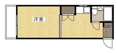 東雲コーポ(ワンルーム/4階)の間取り写真