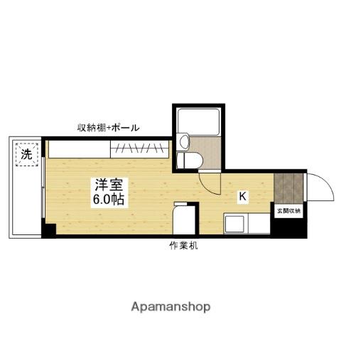 柴崎皆実町ビル(ワンルーム/3階)の間取り写真