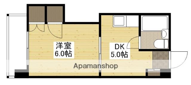 コーポ平和(1DK/4階)の間取り写真
