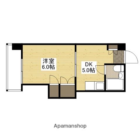 コーポ平和(1DK/4階)の間取り写真