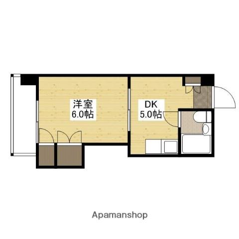 コーポ平和(1DK/2階)の間取り写真