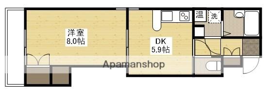 TOUR DE LAUBE(1DK/2階)の間取り写真
