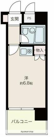 ダイアパレス皆実町(ワンルーム/2階)の間取り写真