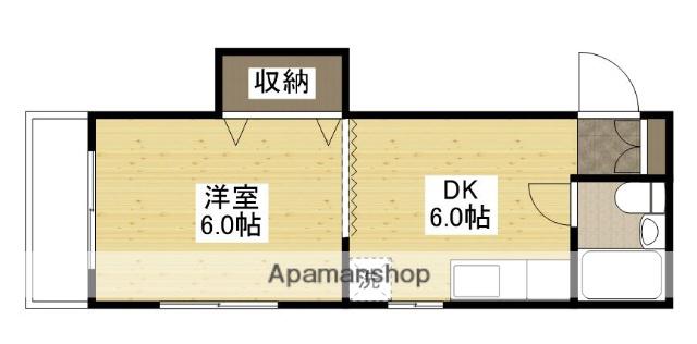 ハイム下古田(1DK/2階)の間取り写真