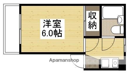 ハウス二葉(1K/1階)の間取り写真