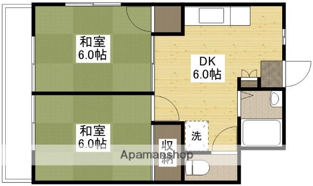 ヤマヒロビル(2DK/4階)の間取り写真