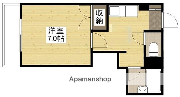 第1品川ビル(1DK/7階)の間取り写真