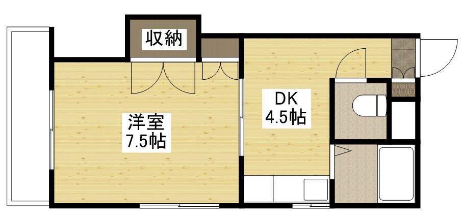 ビハーラ千田(1DK/3階)の間取り写真