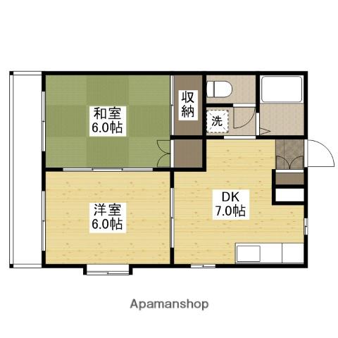 シャトーエスポワール(2DK/3階)の間取り写真