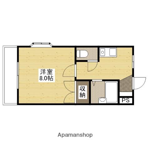 クレール谷本(1K/2階)の間取り写真