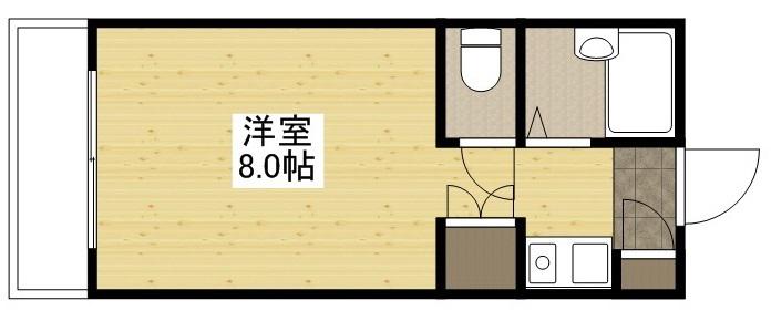 エスカリア中山南(ワンルーム/3階)の間取り写真