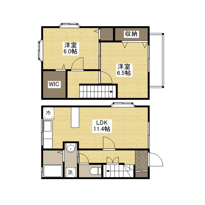 リトルＷⅢ(2LDK)の間取り写真