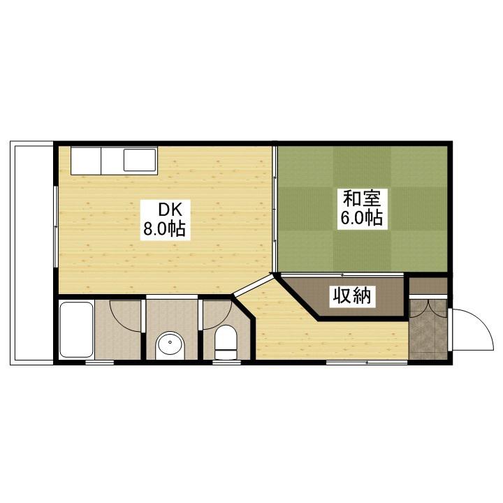 東平塚ビル(1DK/4階)の間取り写真