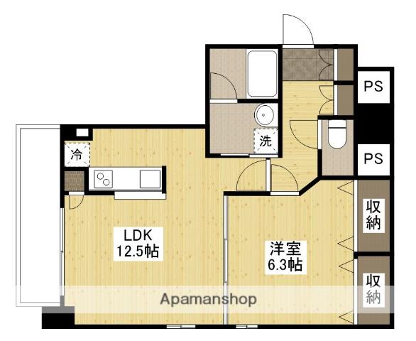 MARIONETTE Ⅶ(1LDK/1階)の間取り写真