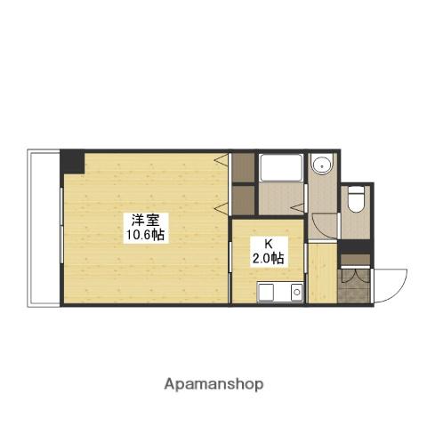 ディアメゾン十日市(1K/4階)の間取り写真