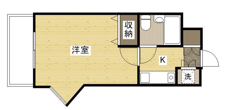 ダイアパレス昭和町(1K/6階)の間取り写真