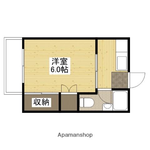 山肩ビル(1K/3階)の間取り写真