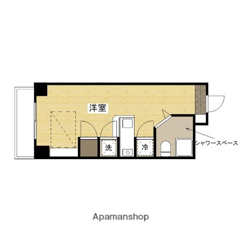 アルファービル(ワンルーム/3階)の間取り写真