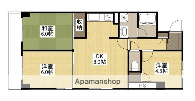 エム・ケイビル(3DK/5階)の間取り写真