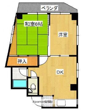 はいしげビル(2DK/3階)の間取り写真