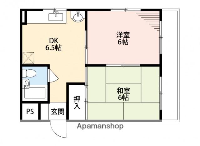 大松庚午ビル(2DK/4階)の間取り写真