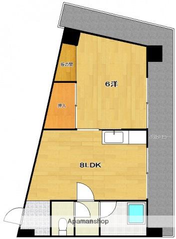 和秀大須賀ビル(1LDK/4階)の間取り写真