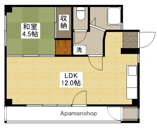 いづみビル(1LDK/3階)の間取り写真