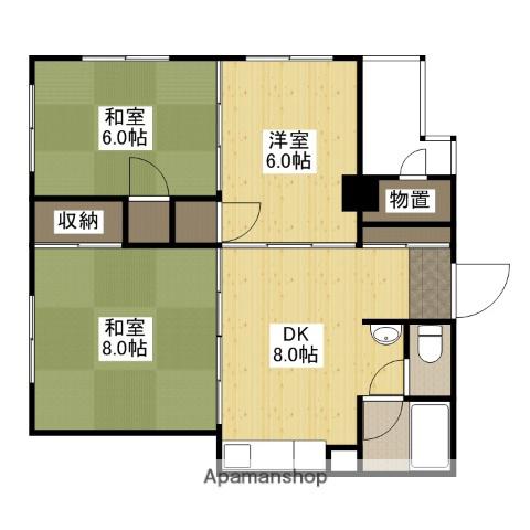 新洋社ビル(3DK/6階)の間取り写真