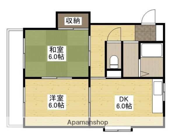 大桂第2ビル(2DK/3階)の間取り写真