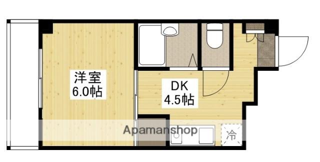 ふるどいビル(1DK/2階)の間取り写真