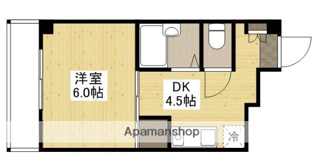 ふるどいビル(1DK/4階)の間取り写真