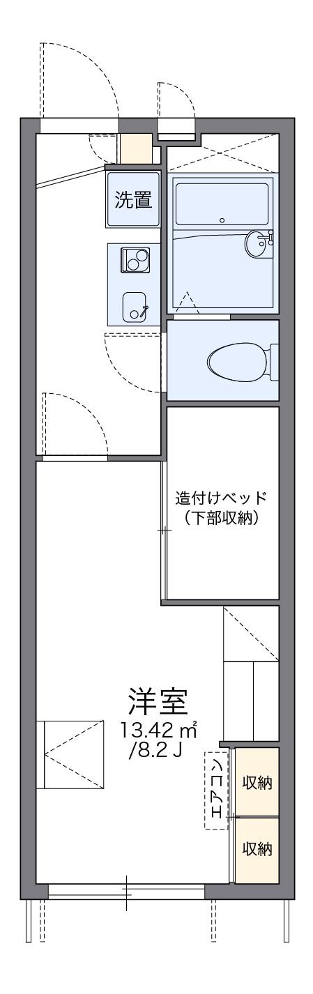 レオパレスこーぽ谷本Ⅱ(1K/1階)の間取り写真